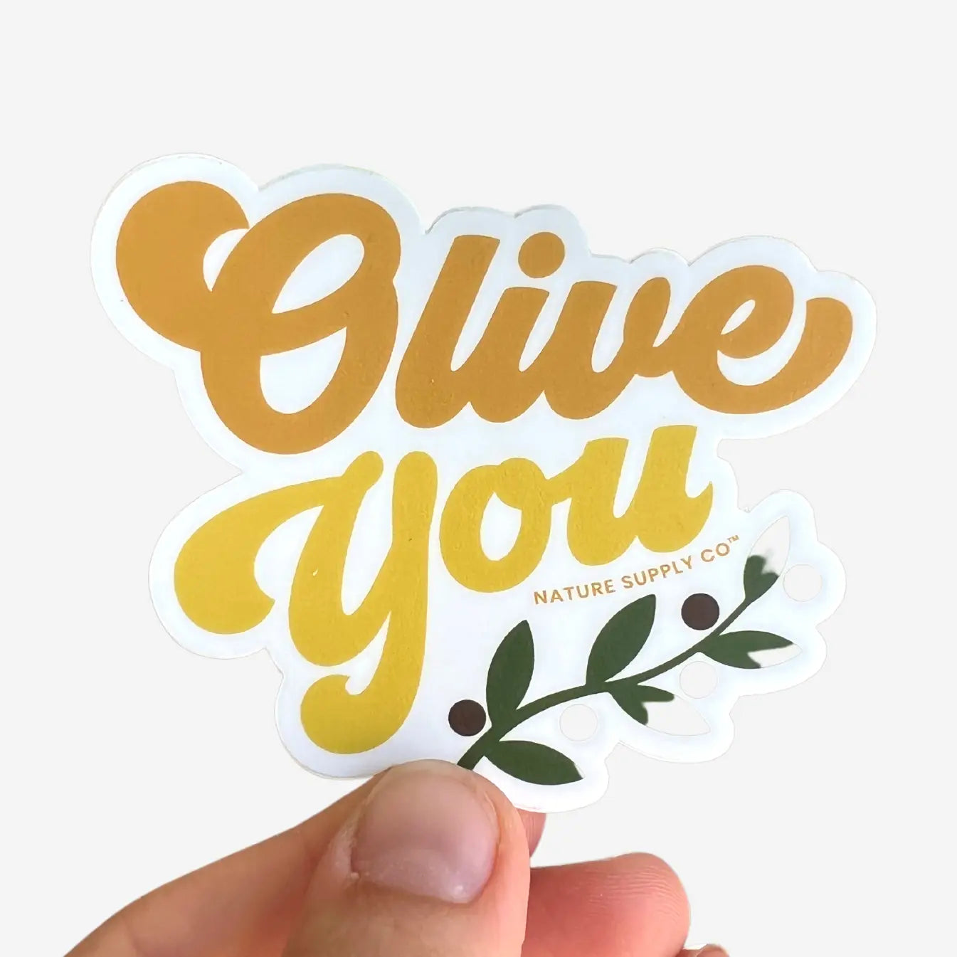 Olive You Sticker - yellow