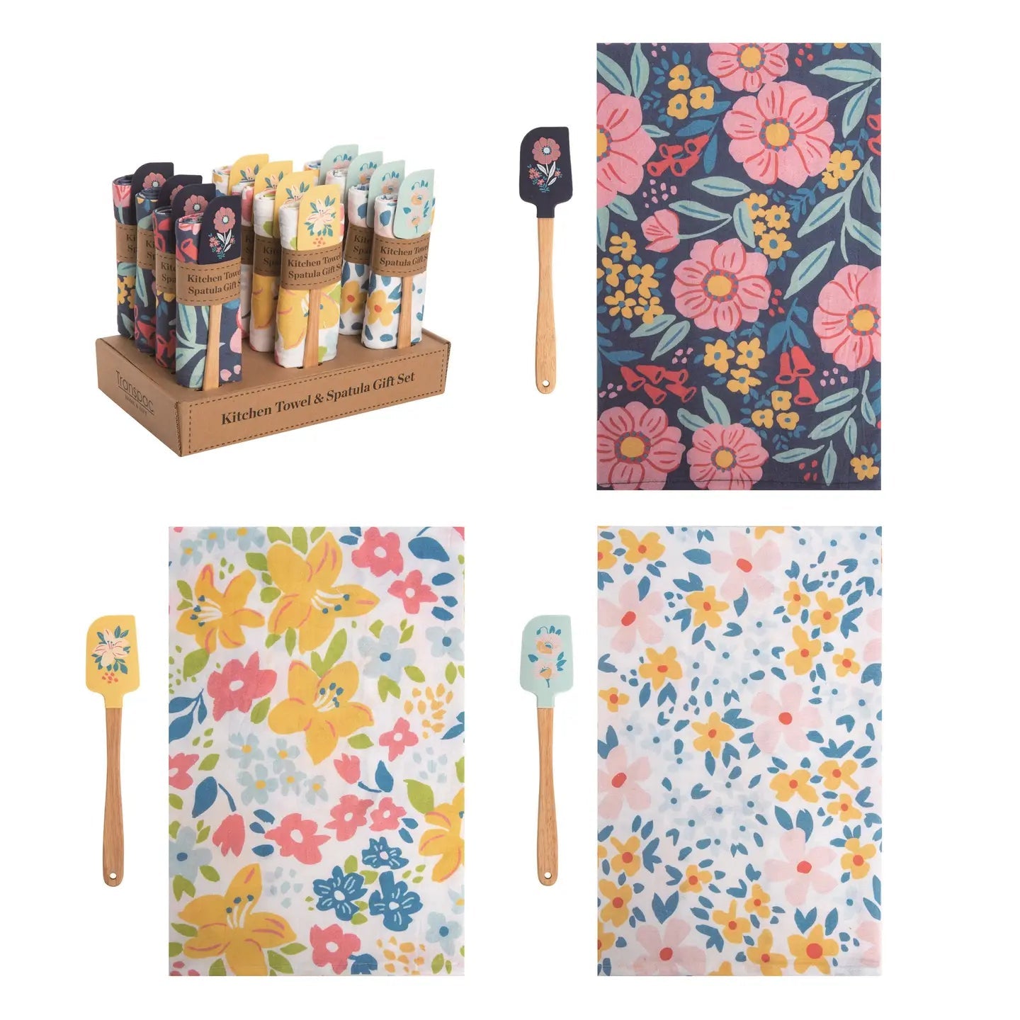 Floral Boutique Spatula & Towel Set