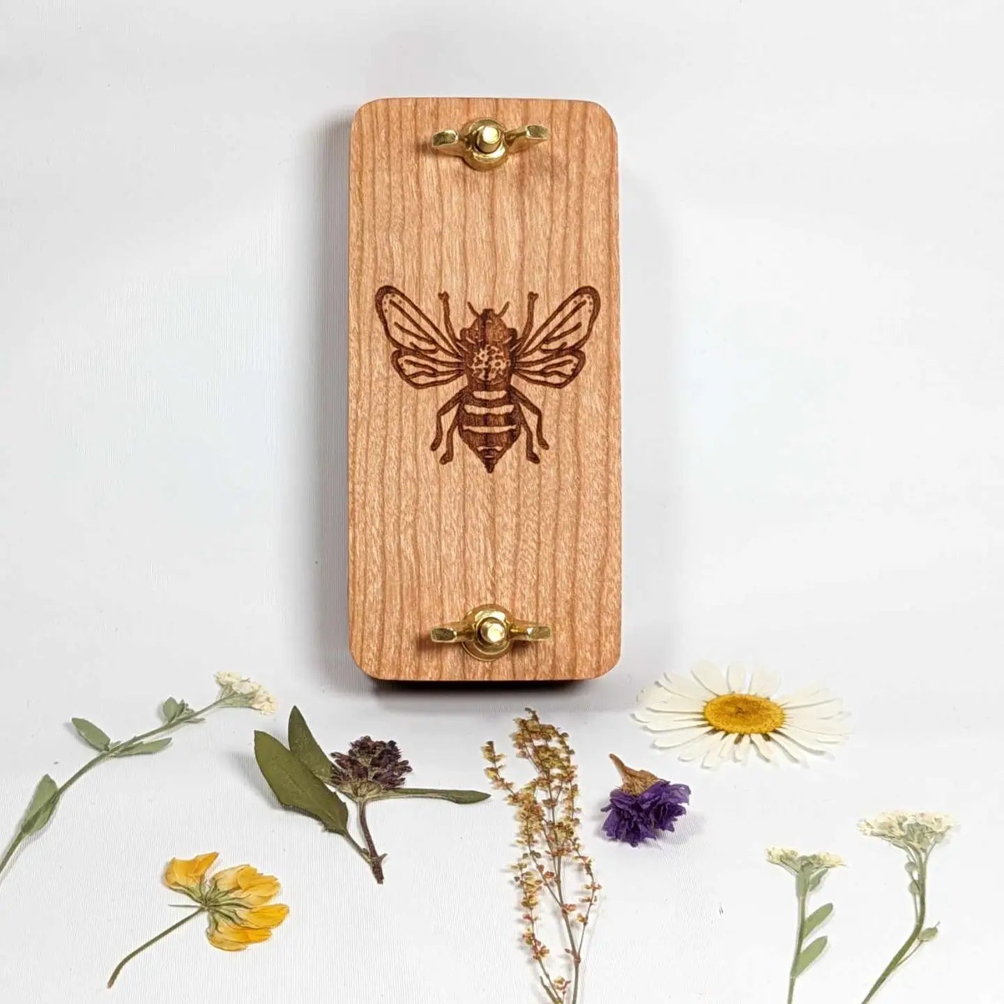 Pocket Sized Flower Press with Bee Design