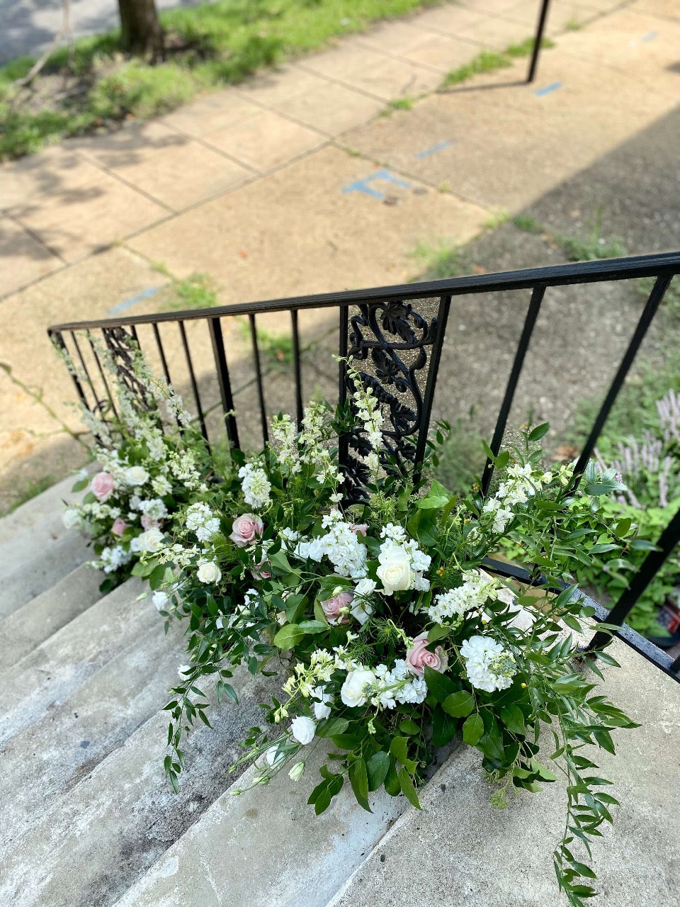 Staircase flowers