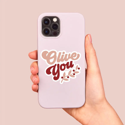 Olive You Sticker - pink