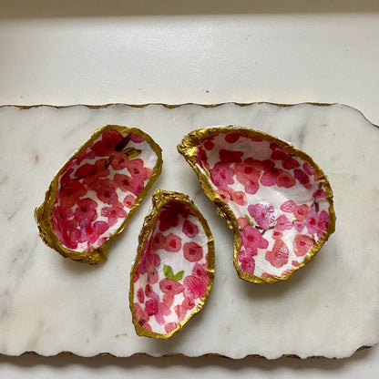 Cherry Blossom Oyster Shell Jewelry Dish