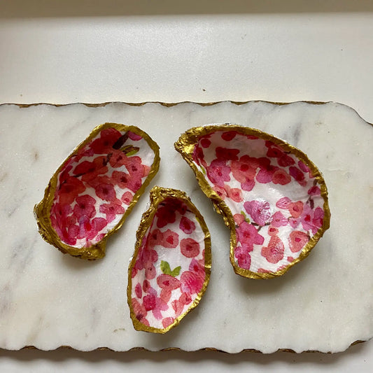 Cherry Blossom Oyster Shell Jewelry Dish