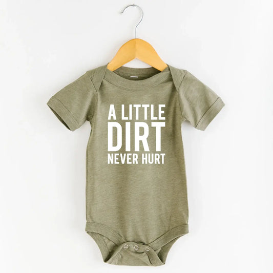 A Little Dirt Never Hurt Baby Bodysuit | Onesie | Baby Clothing | 6-12 mo onesie