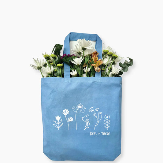 Cotton Tote Bag – Bees + These