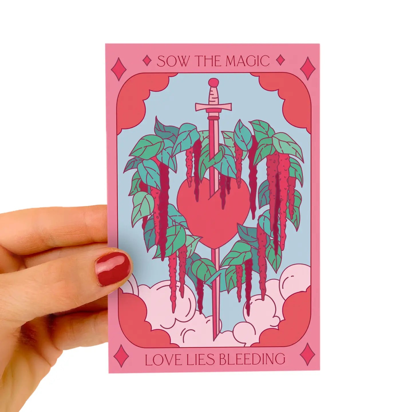 Bleeding heart tarot seed packet