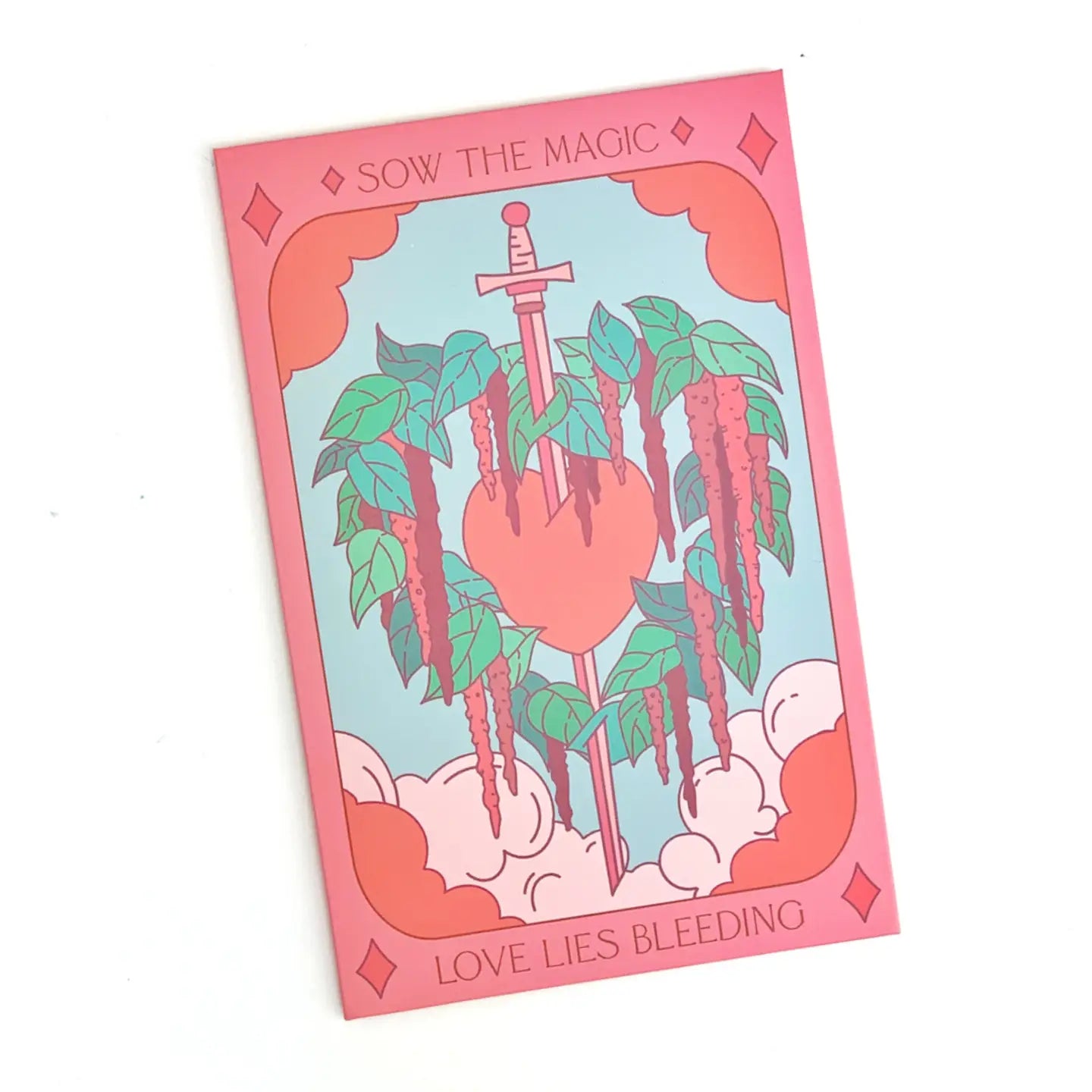 Bleeding heart tarot seed packet