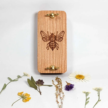 Pocket Sized Flower Press with Bee Design