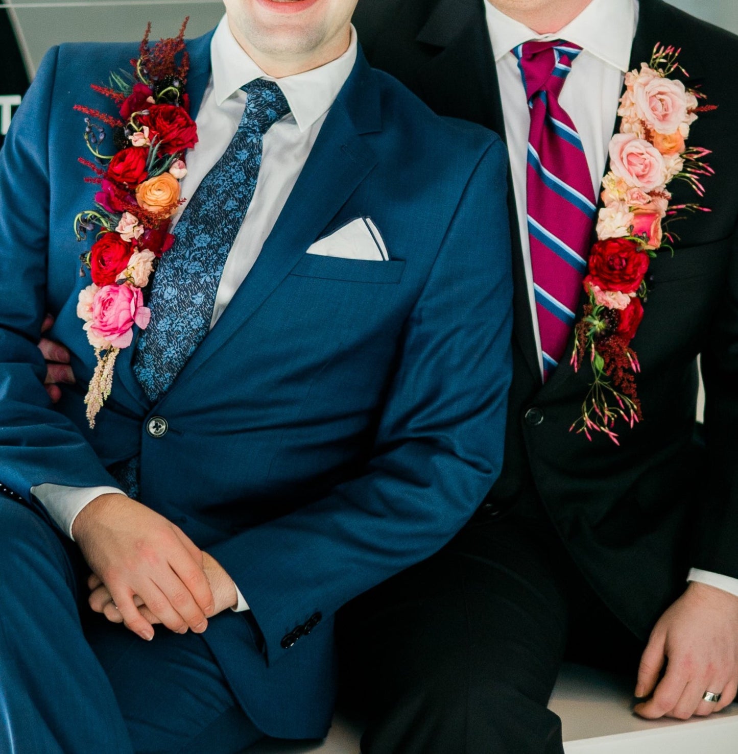 Floral lapel piece as boutonniere alternative