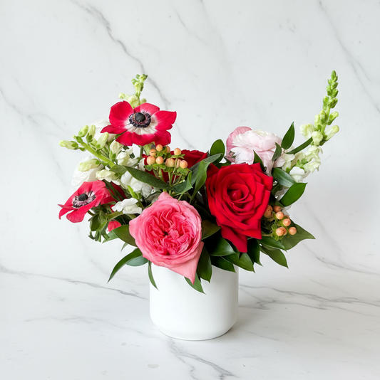 Petite Mixed Floral Arrangement for Valentine's Day