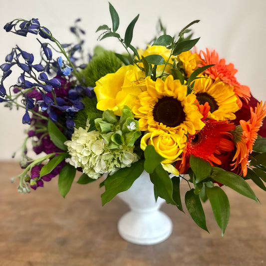 Rainbow floral arrangement