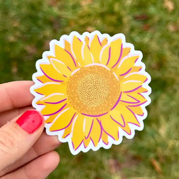 Yellow sunflower sticker