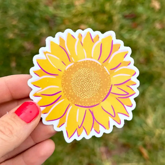 Yellow sunflower sticker