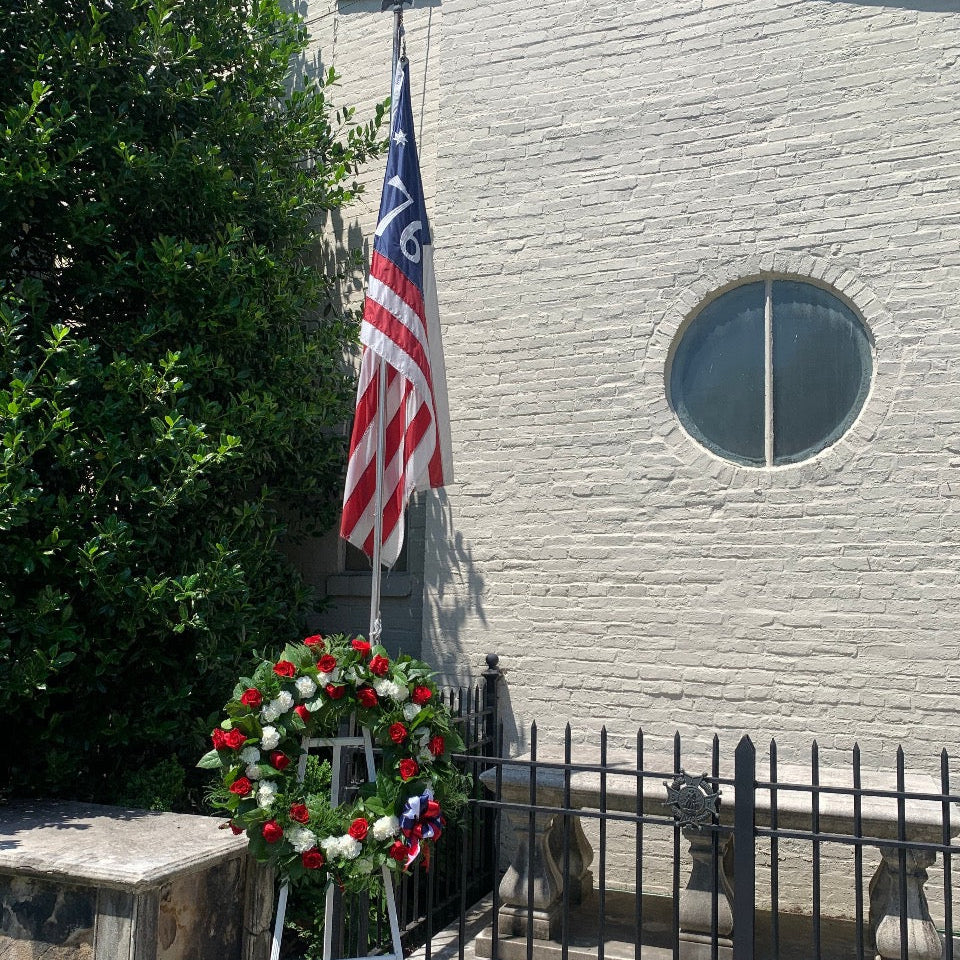 Patriotic wreath for memorial
