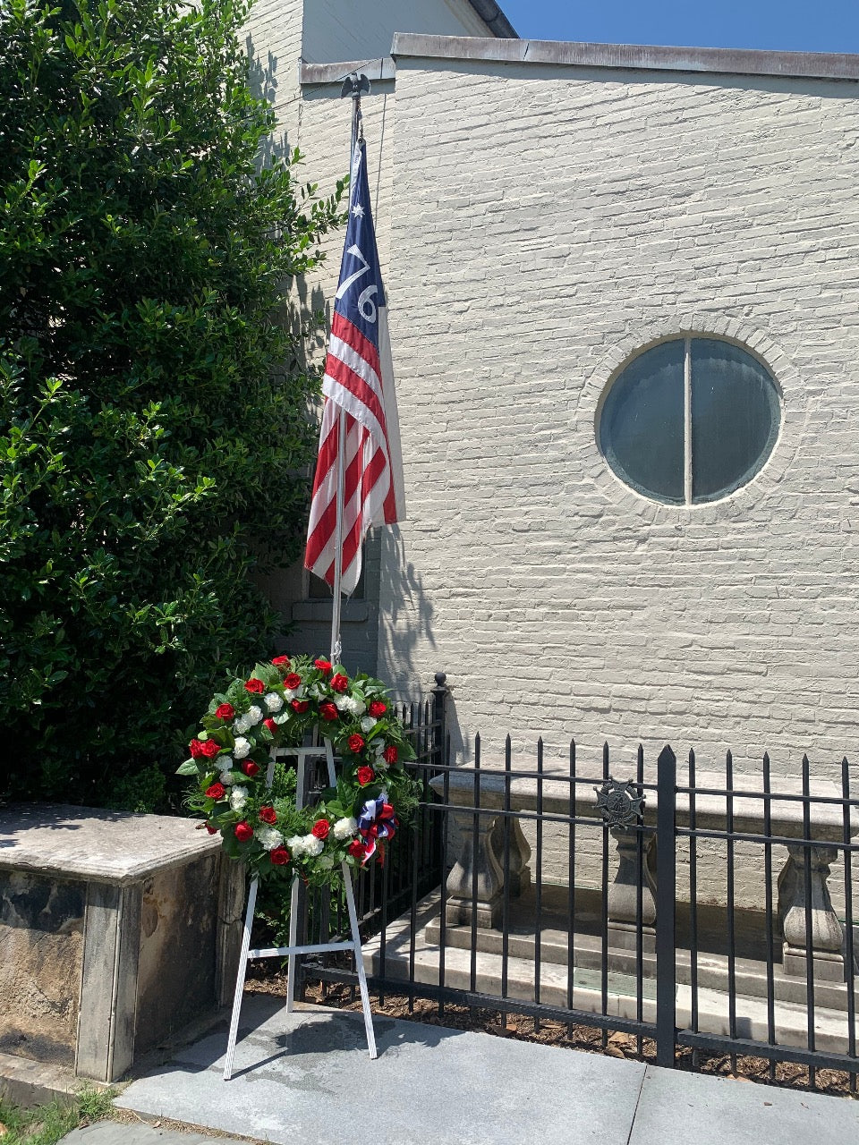 Patriotic wreath for memorial