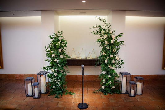 Deconstructed wedding arch