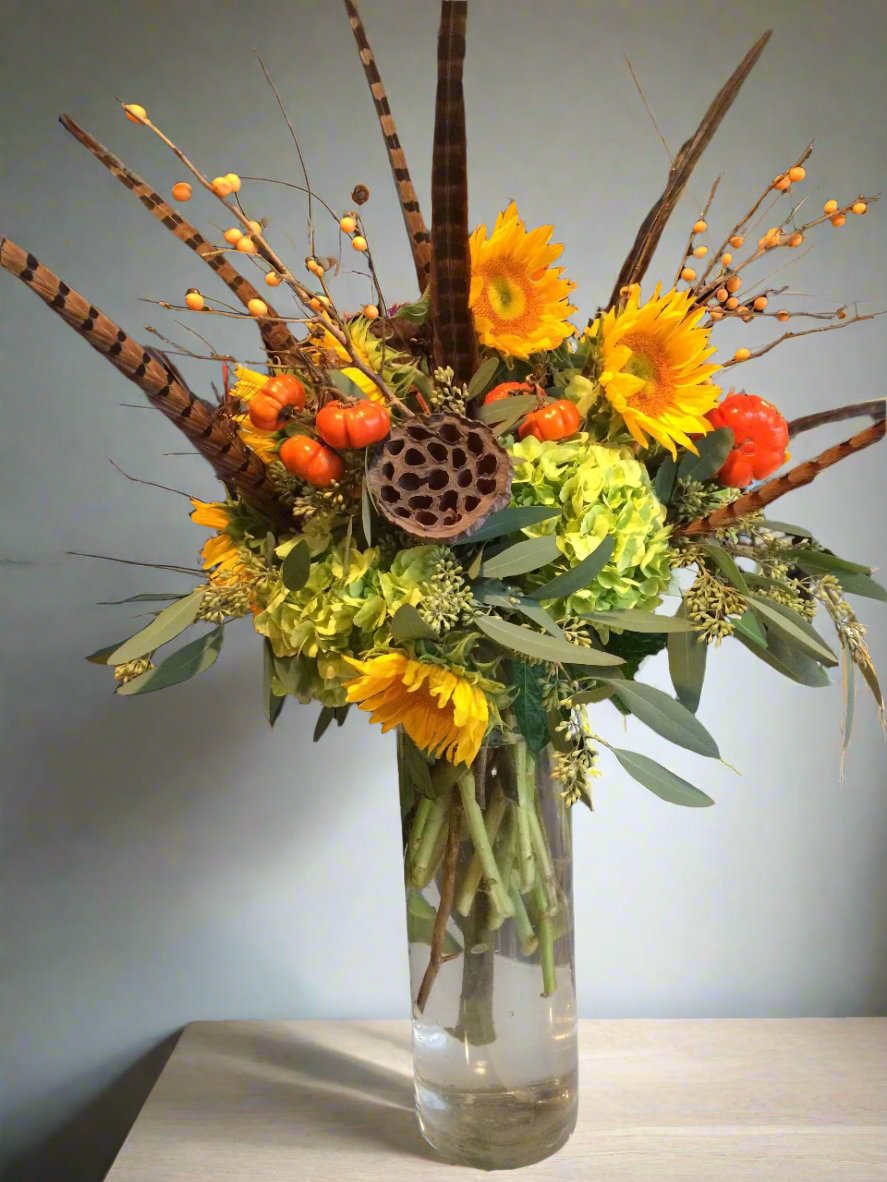 tall and showy bespoke arrangement