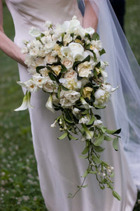 cascade bouquet perfect for DC miniwedding